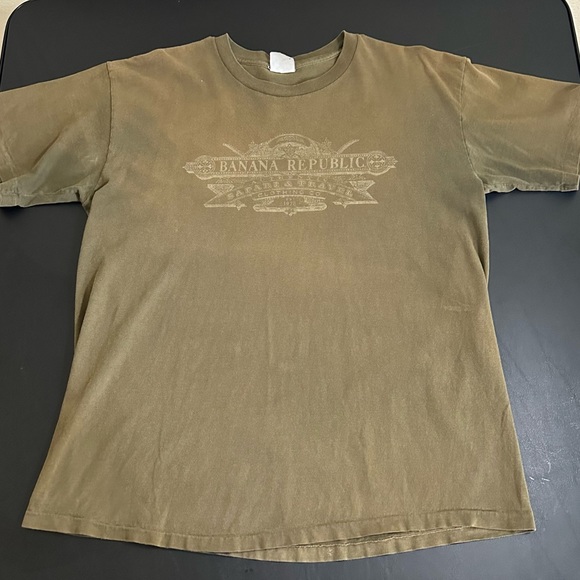 Vintage 80s Banana Republic Travel Safari Tshirt Original Logo Nature Explore XL - Picture 1 of 13